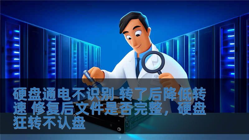 硬盤通電不識別 轉了后降低轉速 修復后文件是否完整，硬盤狂轉不認盤
